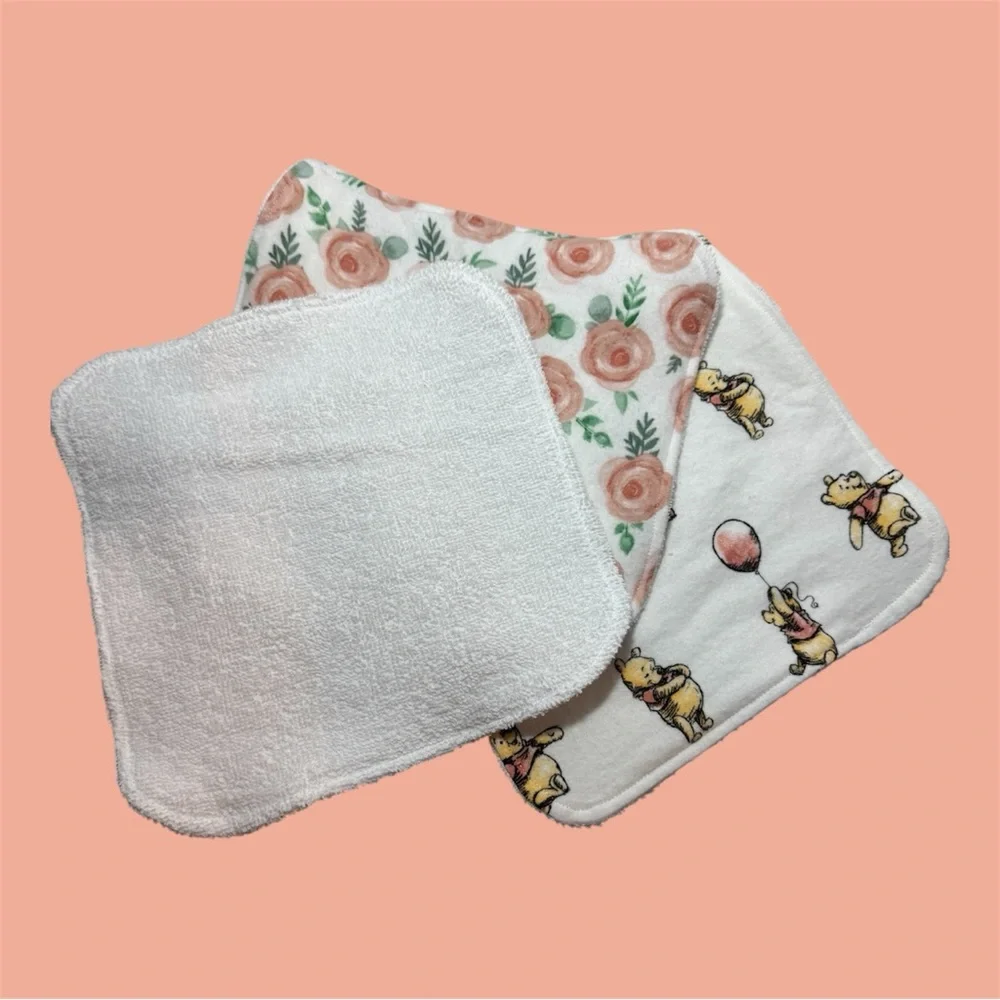 NWT 3-Pack Handmade reusable baby/toddler washcloths